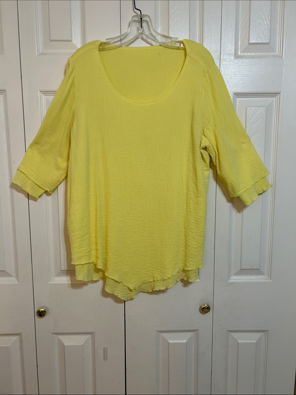 Soft Surroundings Sunny Yellow Scoop Neck Tunic